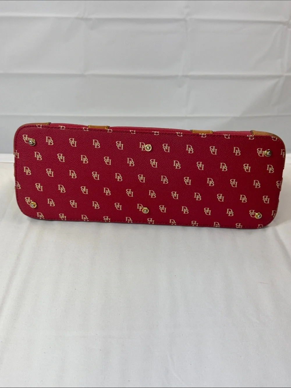 Dooney & Bourke Red Monogram Domed Satchel‎ Bag